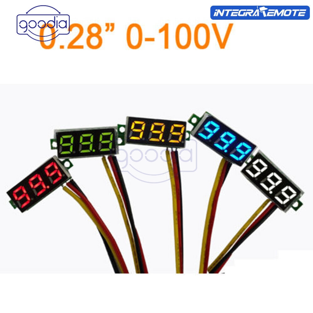 Details zu  12V 24V 0.28&quot; 3 Wire LED DC 0-100V Voltmeter Digital Display Voltage VOLT METER