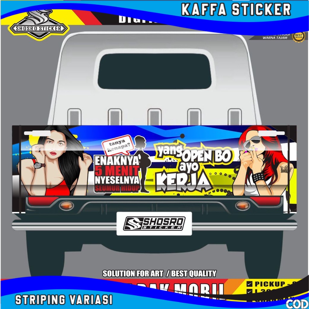 KHAFFA STICKER  PINTU BELAKANG PICK UP  SS DLL / STICKER DECAL STIKER BAK BELAKANG GRANMAX / DECAL S