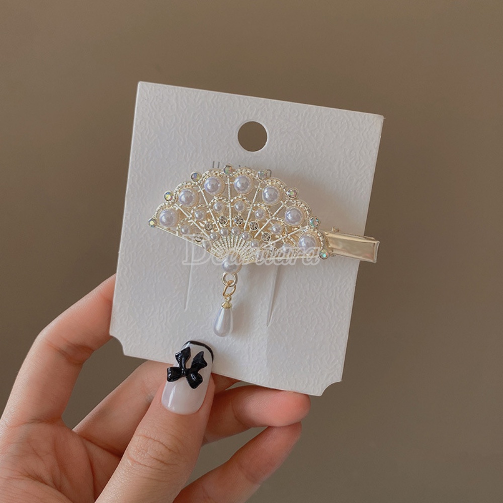 Jepit Rambut Gaya Retro Elegan Dengan Liontin Mutiara Untuk Wanita