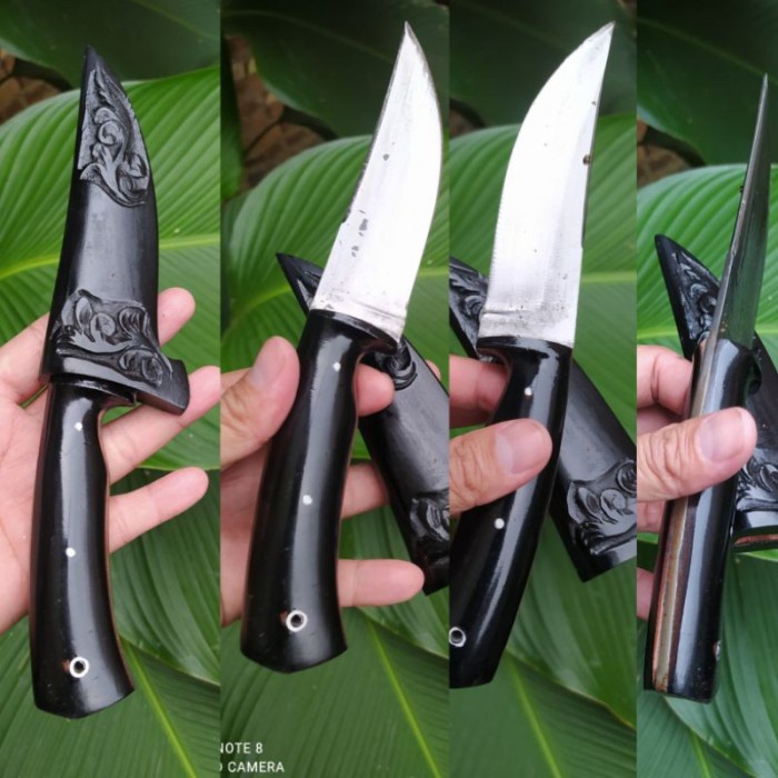 Pisau Seset Kulit - Spesial Pisau Dapur Seset Baja Per Ukir 045 - Vivistecolection