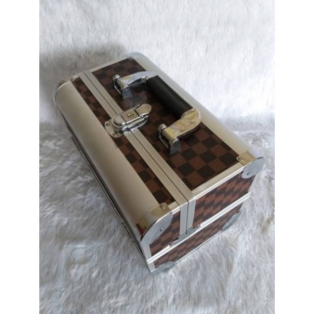 Beautycase kotak kosmetik tempat make up premium murah harga reseller model oval size 29 LV