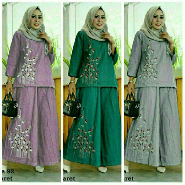 Pakaian Wanita setelan kulot big size XXXL - set baju kantor jumbo - baju kerja bumil Murah