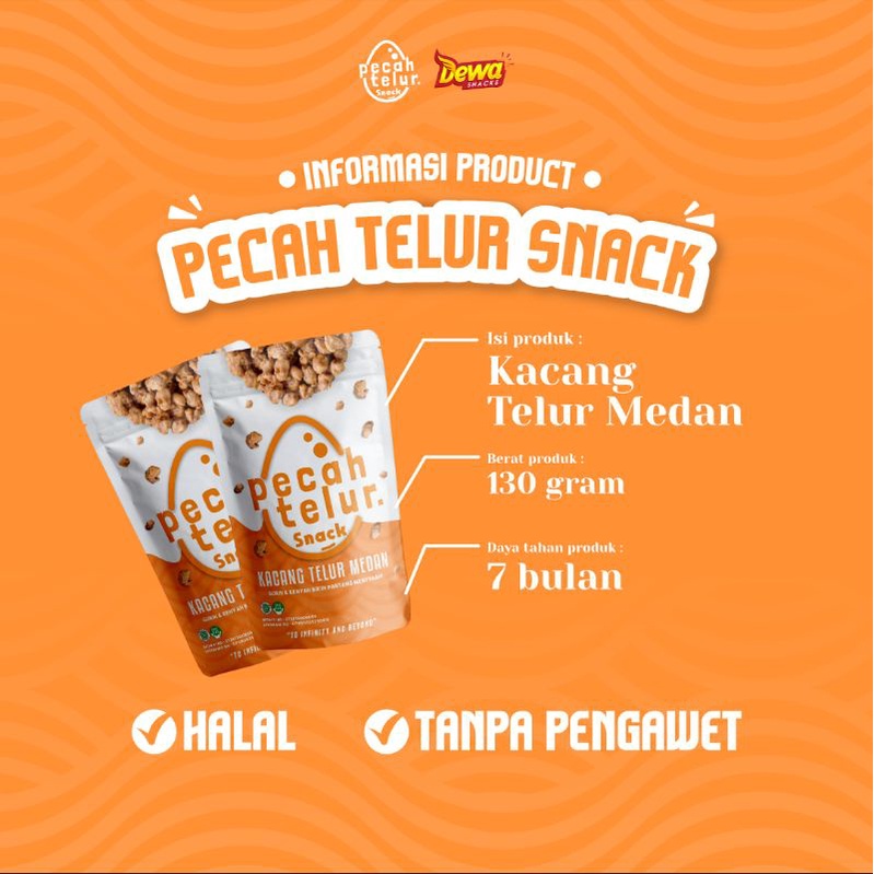 

Paket 2pac Kacang pecah Telor Medan 130gr gurih & renyah