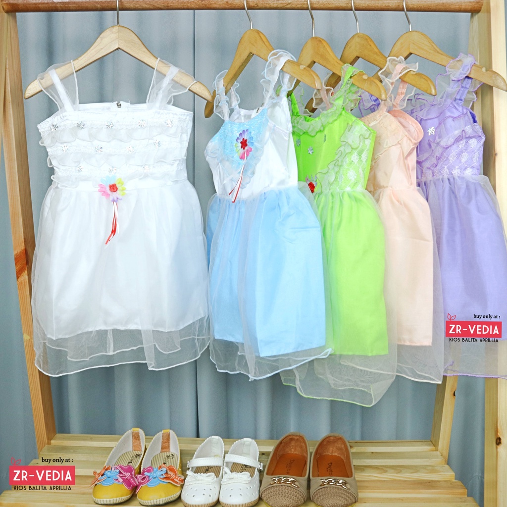 Gaun Bayi (+/-) uk 0-12 bulan / Dress Baby Murah Baju Bayi Perempuan Cewek Gaun Pesta Anak Kado Lucu kiosbalitaaprilia