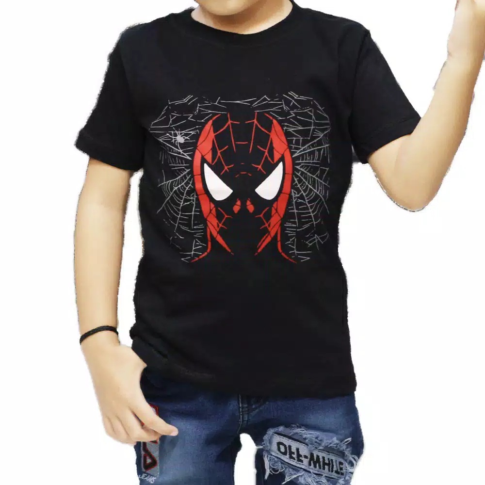 Promo Dapat 3 Baju Kaos Atasan Distro AnakSuperhero Spiderman Batman Dinosaurus Murah Termurah KE32