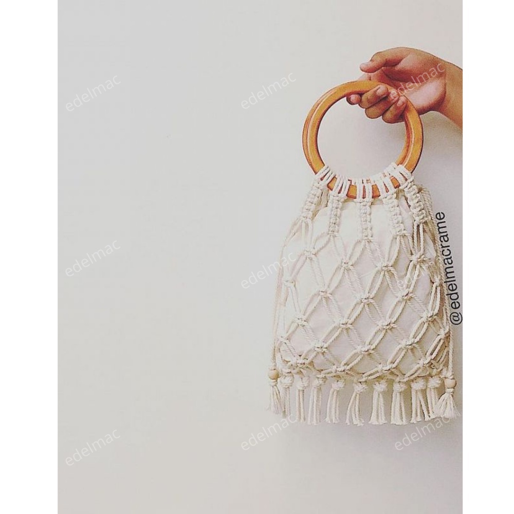 Tas Serut | Natural Drawstring Bag Handmade  | Dalaman Tas