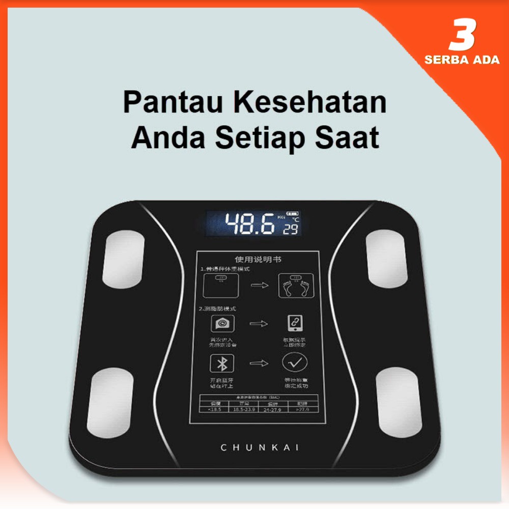 Timbangan Badan Digital Body Fat Monitor with App Smart Weight Scale Timbangan Badan