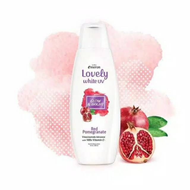 Emeron Lovely white UV Glow & Bright Red Pomegranate Handbody 100 ml