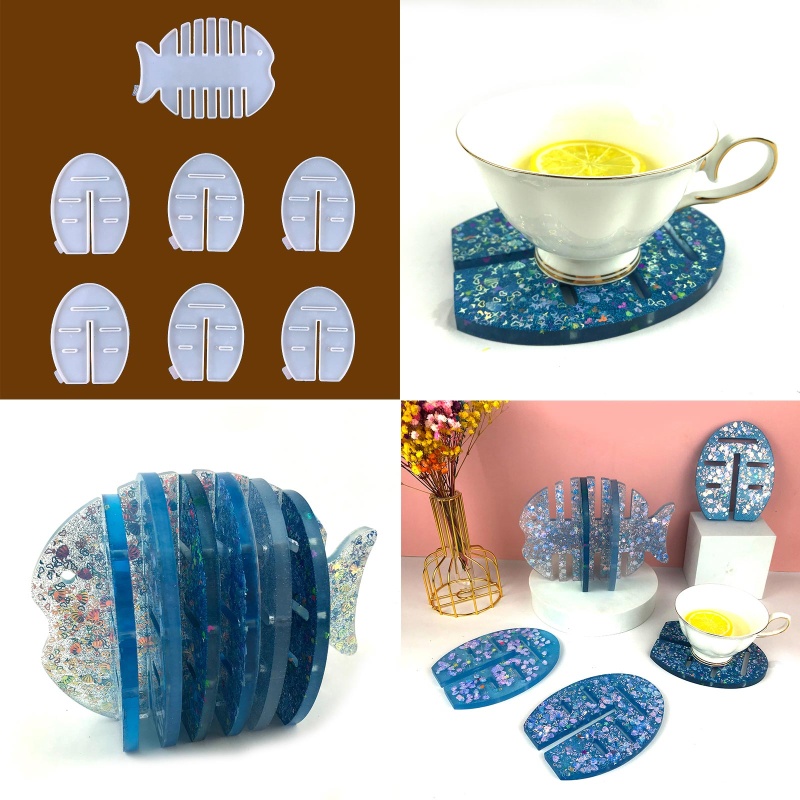 Siy Cetakan Epoxy Resin Bentuk Ikan Kecil Bahan Silikon Untuk Kerajinan Tangan DIY