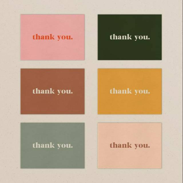 

CUSTOM Thank you greeting card size 12x8cm