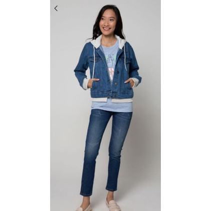 Jaket Jeans Hoodie Nevada Ori