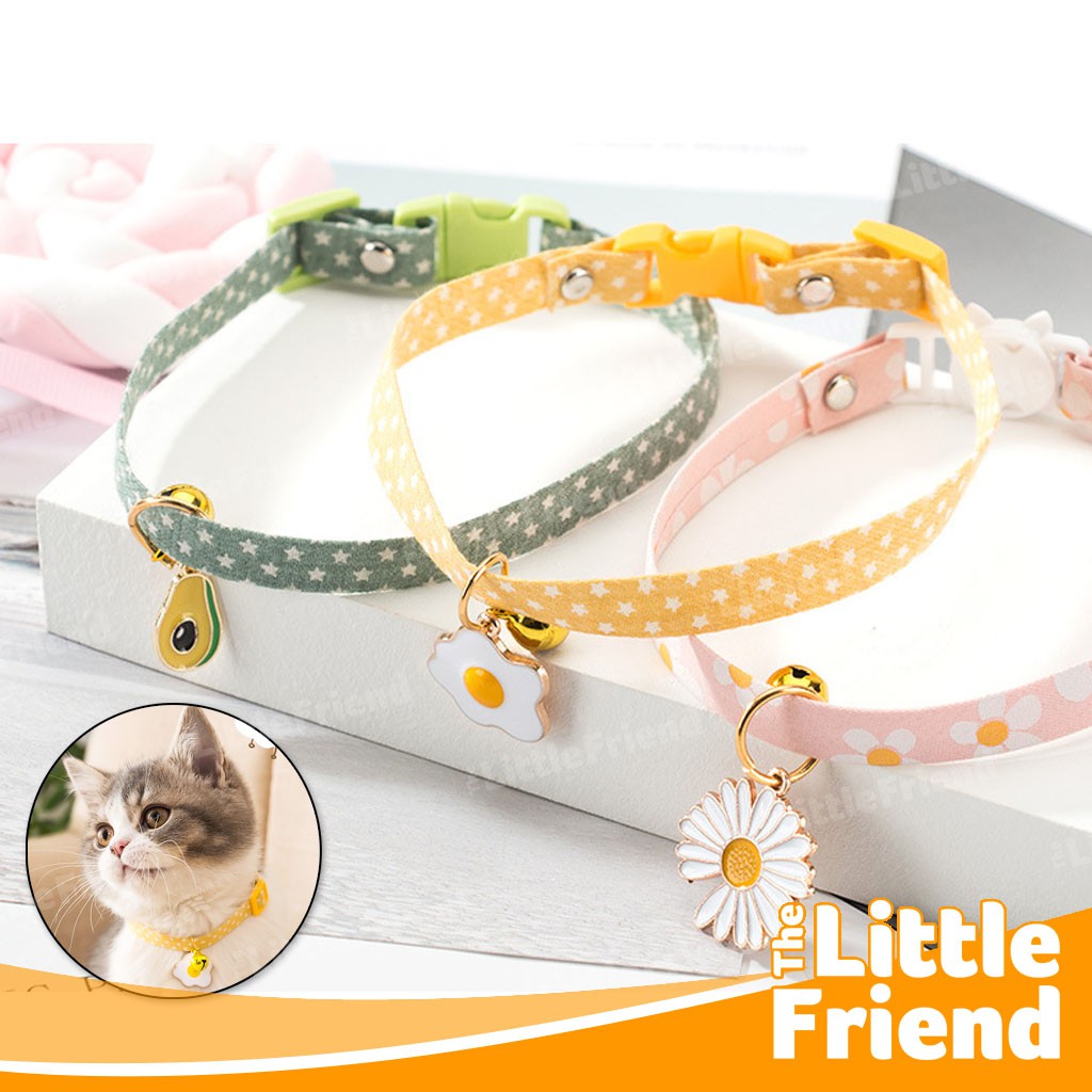 Collar Kalung Kucing Simple Dekorasi Liontin Lucu + Bell Lonceng