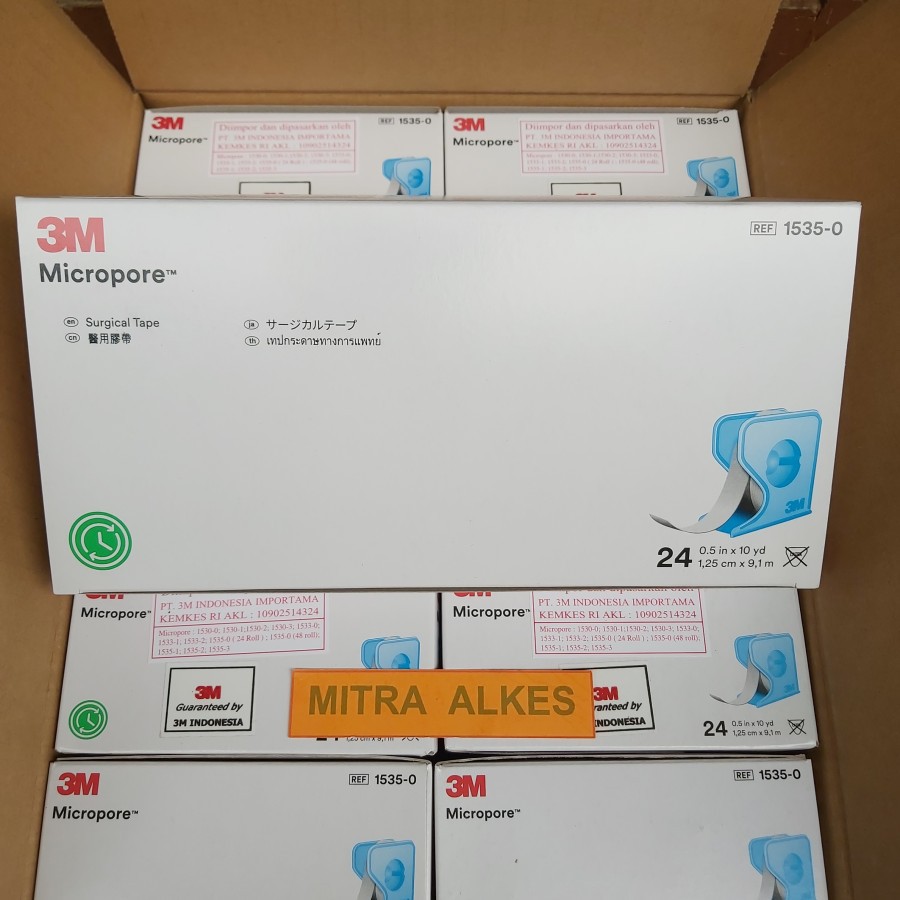 Micropore 1/2 inchi 3M Asli. Micropore 1/2 inci. Plester Putih Micropore 1/2 inch. Micropore 1/2 in.