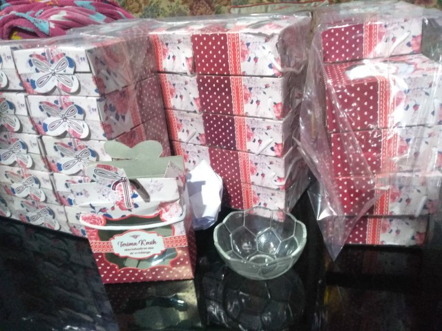 Mangkok Beling Kemasan Box Isi 15pcs Gratis Kartu Ucapan