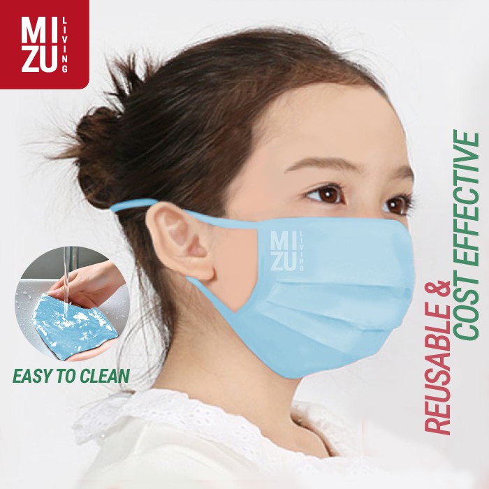 [SALE] MIZU CHIBI3 Masker Kain ANAK KIDS 3Ply Lapis Water Repellent +Stopper NON-MEDIS Cuci REUSABLE