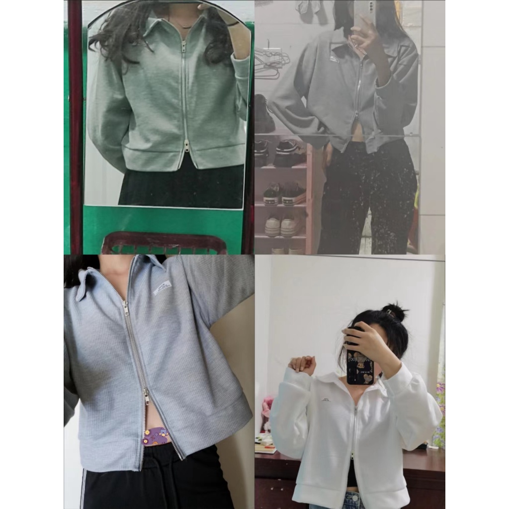 Suhao Impor Zipper Sports Hooded Coat Wanita Musim Panas Musim Gugur Cardigan Tipis 2022 Atasan Pendek Baru