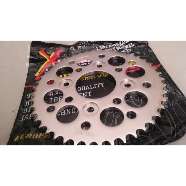GEAR SET SATRIA FU GSX 150 SUPRA X125 428 46 47 48 49 50 EXTREME NOT SSS TK gir belakang gir set gig