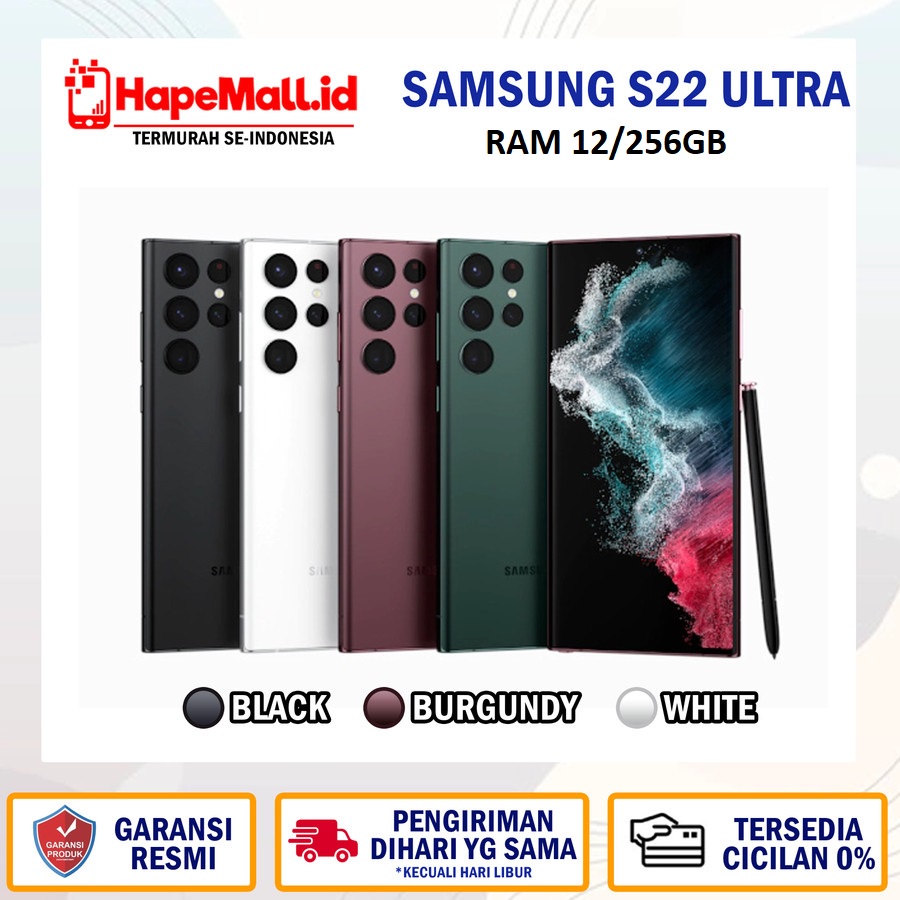 SAMSUNG GALAXY S22 ULTRA RAM 12/256GB GARANSI RESMI SEIN TERMURAH