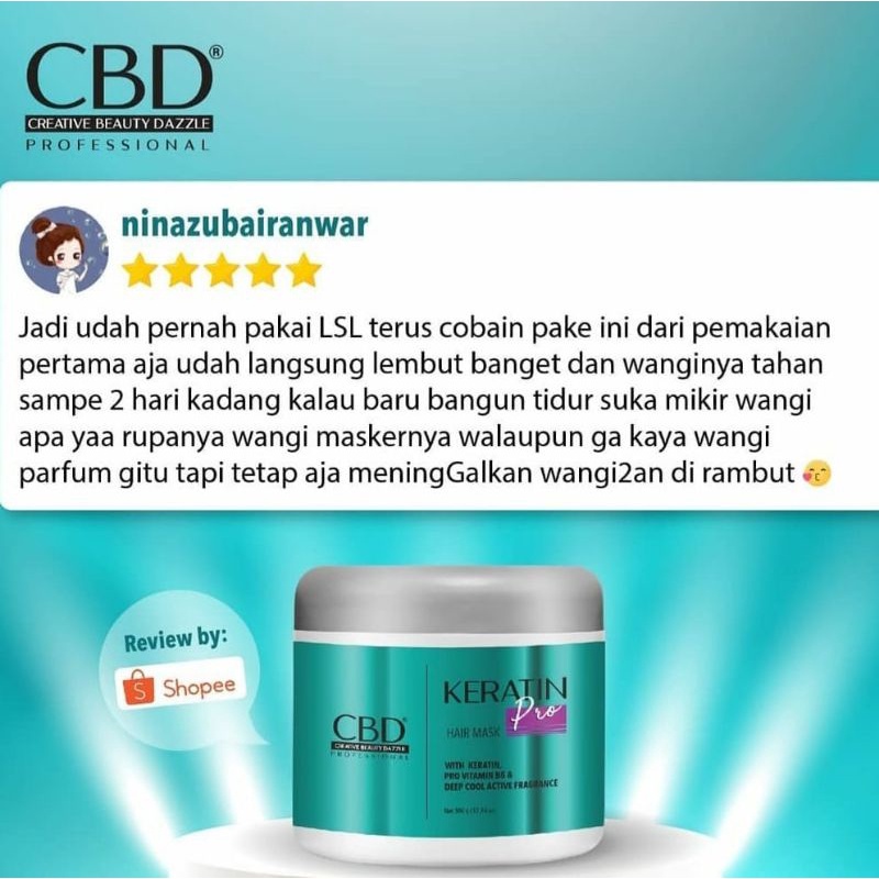 CBD Professional KERATIN PRO Daily HAIR MASK 500gr &amp; 250gr | Masker Rambut Keratin