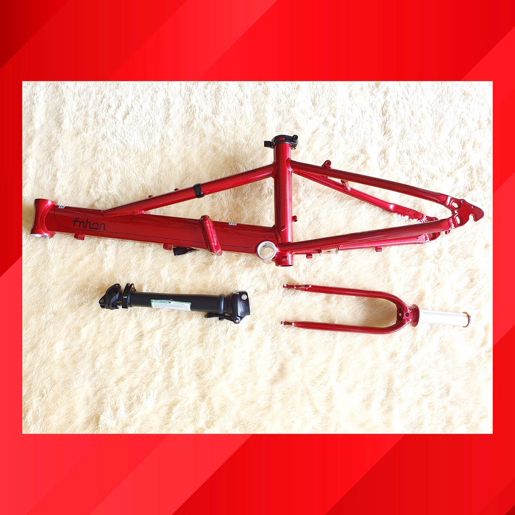 Frame set Fnhon Monsoon Merah Red U brake Ubrake