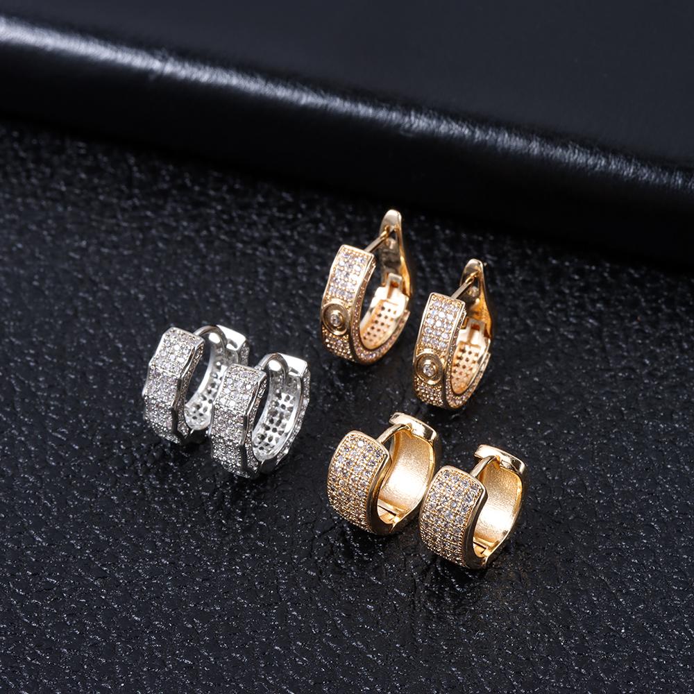 Preva Full Zirkon Anting Wanita Pria Helix Cartilage Tragus Cubic Zirconia Huggie Hoop Earring Hoop Menjuntai Ear Stud