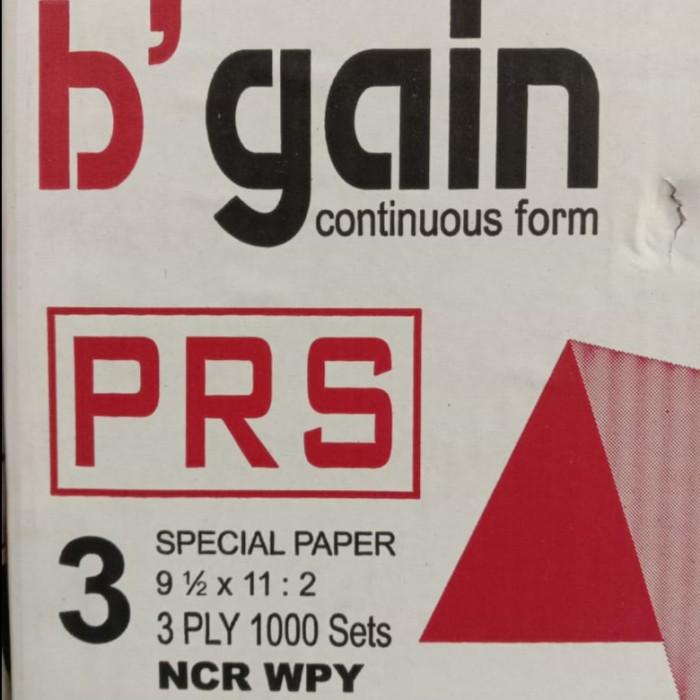 

Kertas Continuous Form B'Gain 9,5 X 11/2 3 Ply Ncr