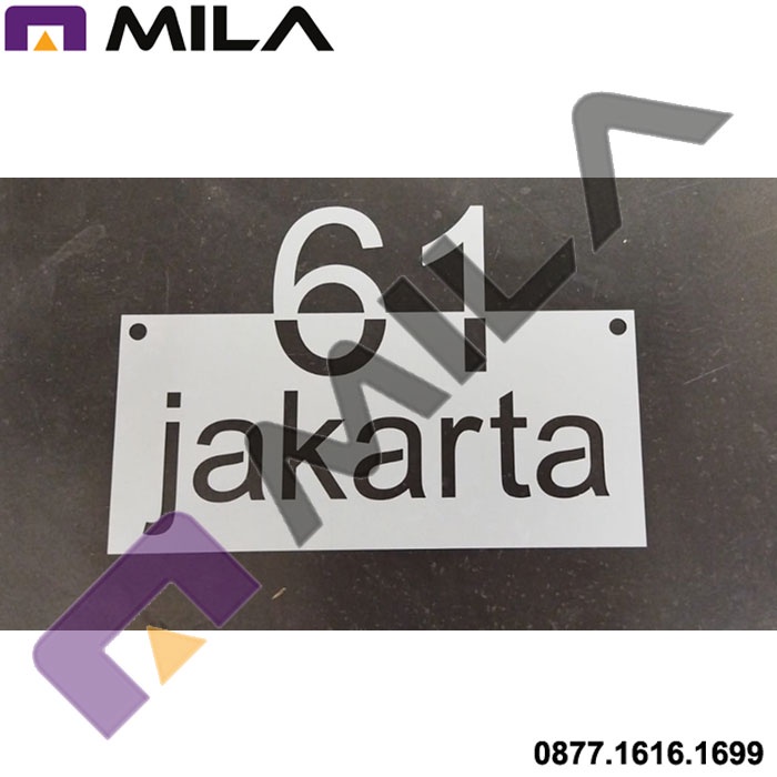 Nomor rumah plat besi 1mm minimalis