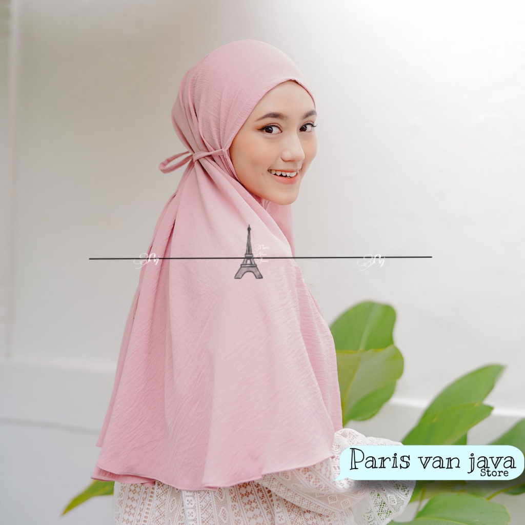 Bergo Crinkle Airflow | Bergo Maryam Instan Tali Non Pad | Jilbab Instan Crinkle Airflow | Bergo Instan Jumbo