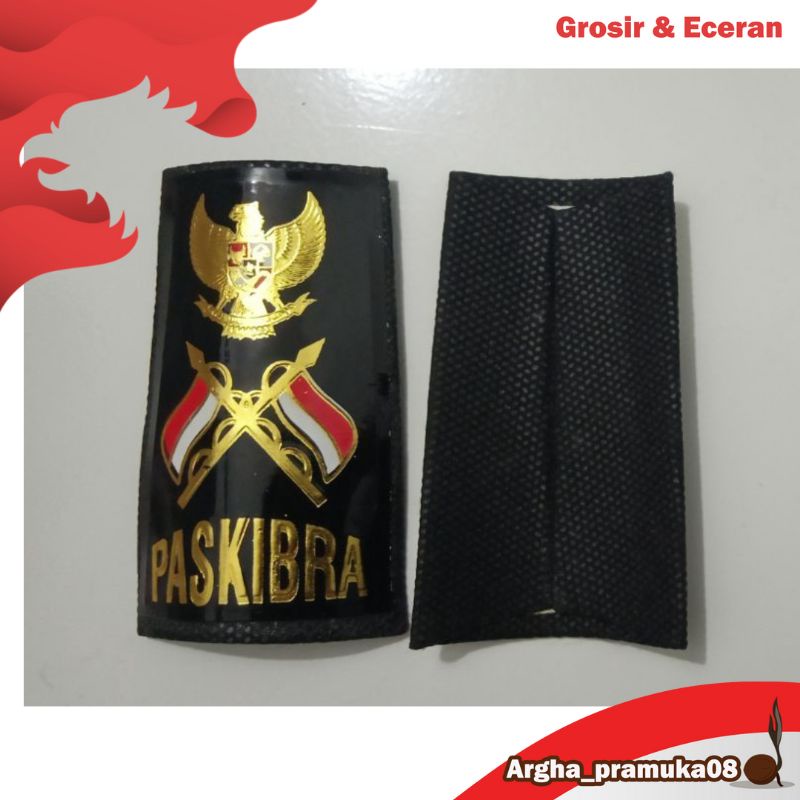 evolet paskibra warna hitam sepasang bijian