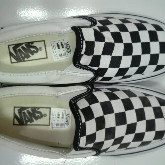 SEPATU VANS SLIP ON ( DT ) Premium / CHECKER BOARD