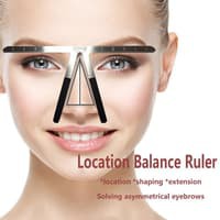 TBI Penggaris Cetakan Alis + Box Sulam Ruller Tatoo Straight Eyebrow Guide