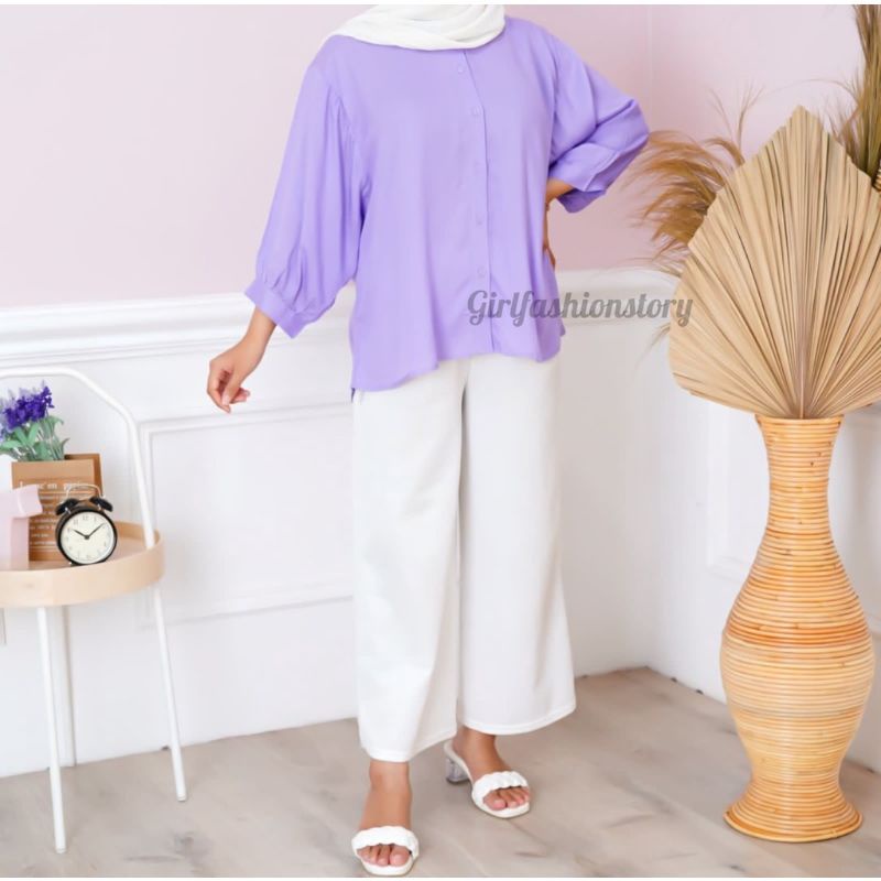 BEFAST - ZFS OOTD Wanita Blouse NICHAN / ZURA RAYON DIAMOND / Blouse Lengan Panjang / Fashion Wanita Remaja Casual / Blouse Polos Formal / Atasan Blouse Wanita Kerja / Terbaru