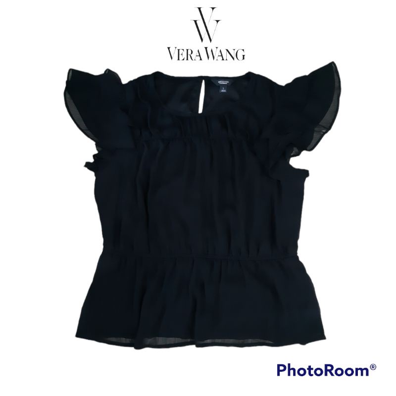 Simply Vera Wang Flutter Chiffon Blouse