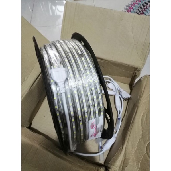 Lampu LED STRIP METERAN WHITE / Putih SMD 5050-60D waterproof AC 220V