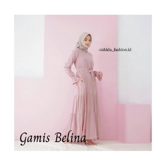 Gamis belina | gamis casual | jahida_fashion.id