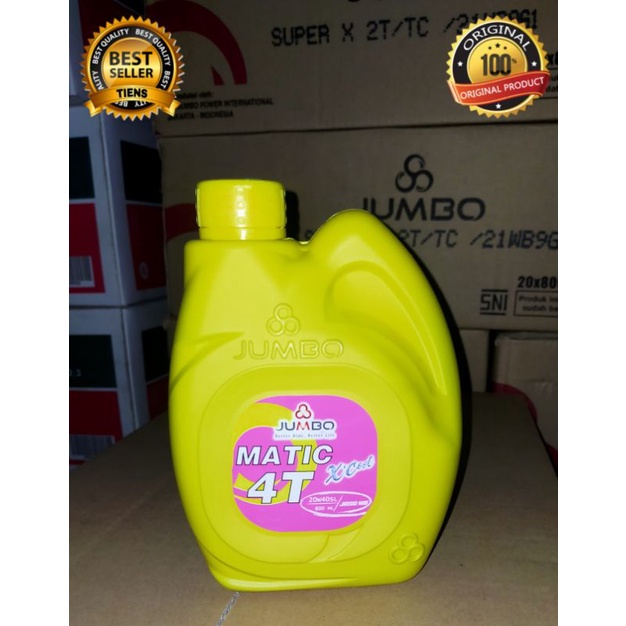 OLI JUMBO 4T MATIC X'Cool 20W-40 SL/MB (0, 8L / 1L) OLI MOTOR 4T / Motorcycle oil