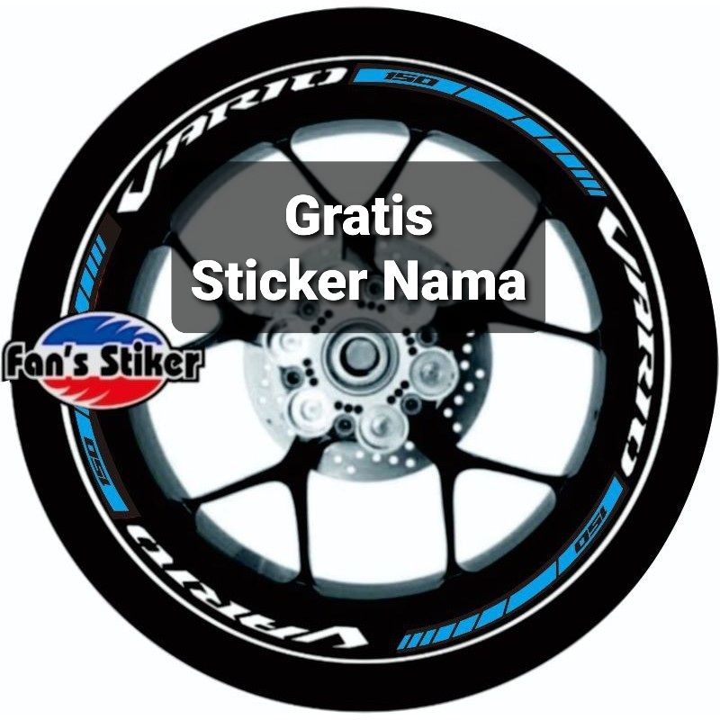cutting stiker lis roda motor vario 110 125 150,velg vario murah - merah full Berkualitas