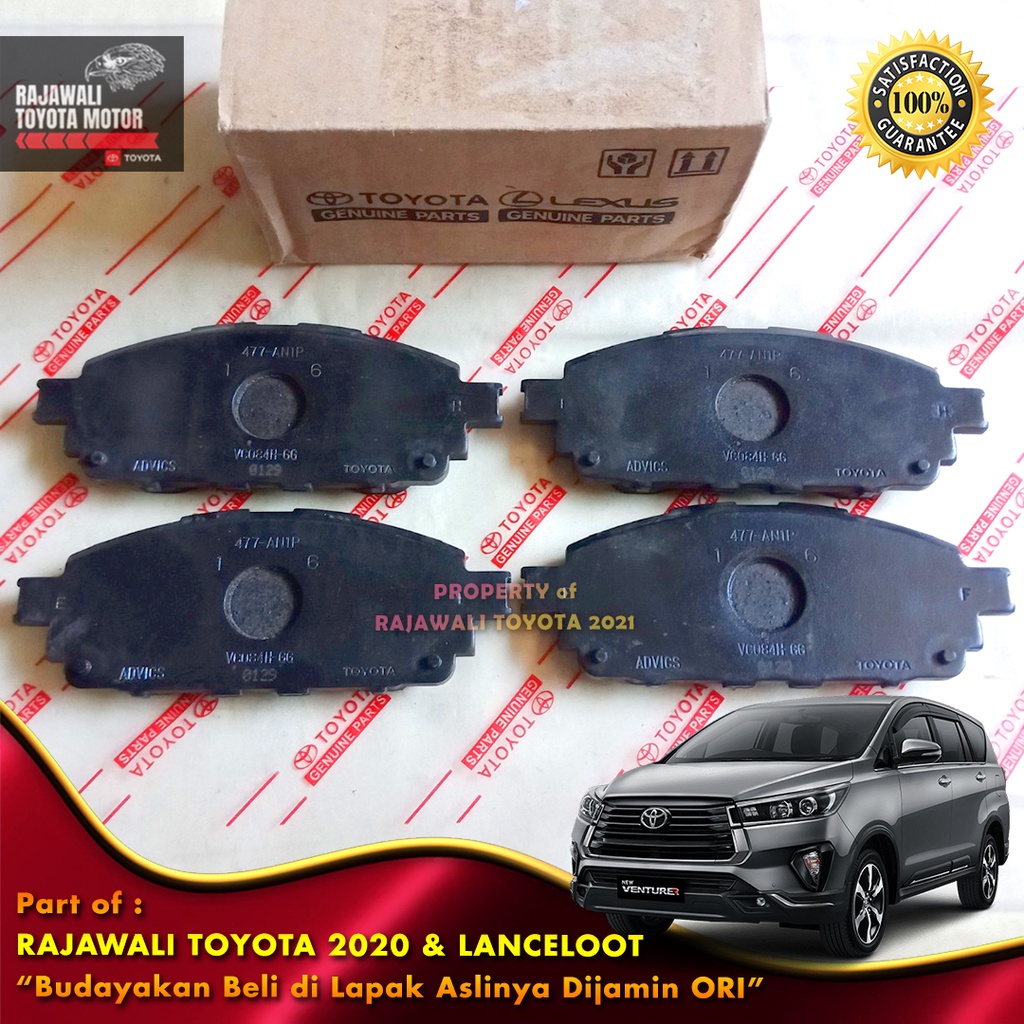 Kampas Rem Depan Innova Barong & Reborn 2016-UP Brake Pad Shoe Original Genuine Toyota 04465-0K431 &