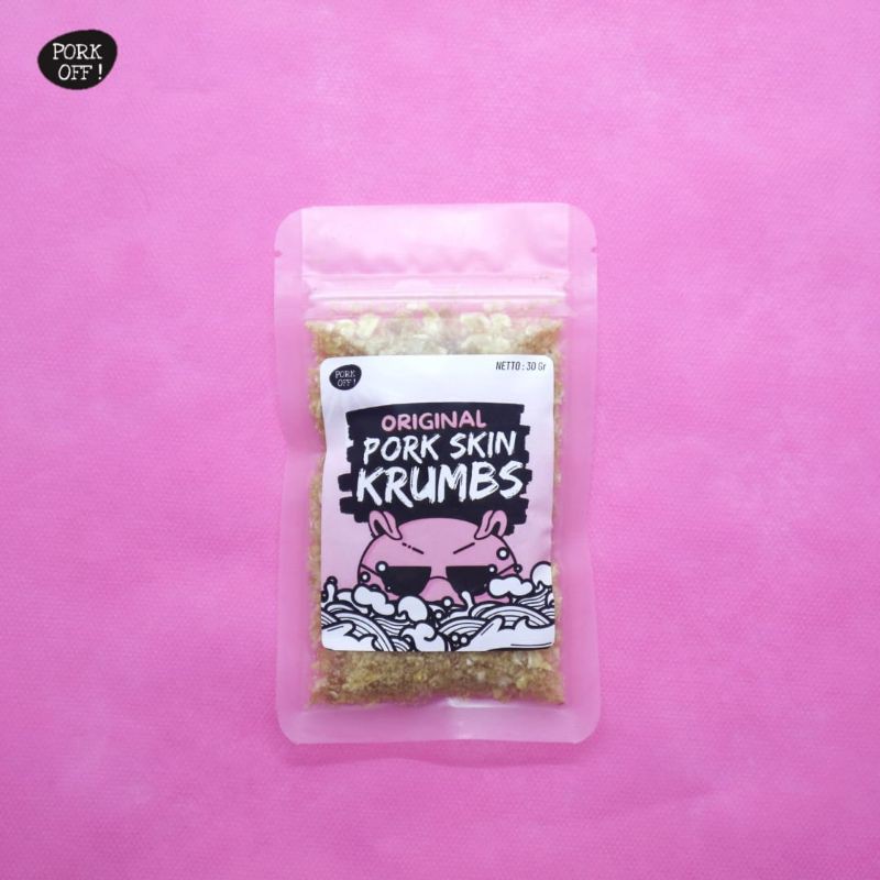 

Kremesan Kerupuk Kulit Babi Original by PORK OFF / Pork Skin Krumbs Original