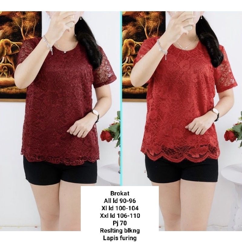 Atasan blouse  brokat brukat best seller