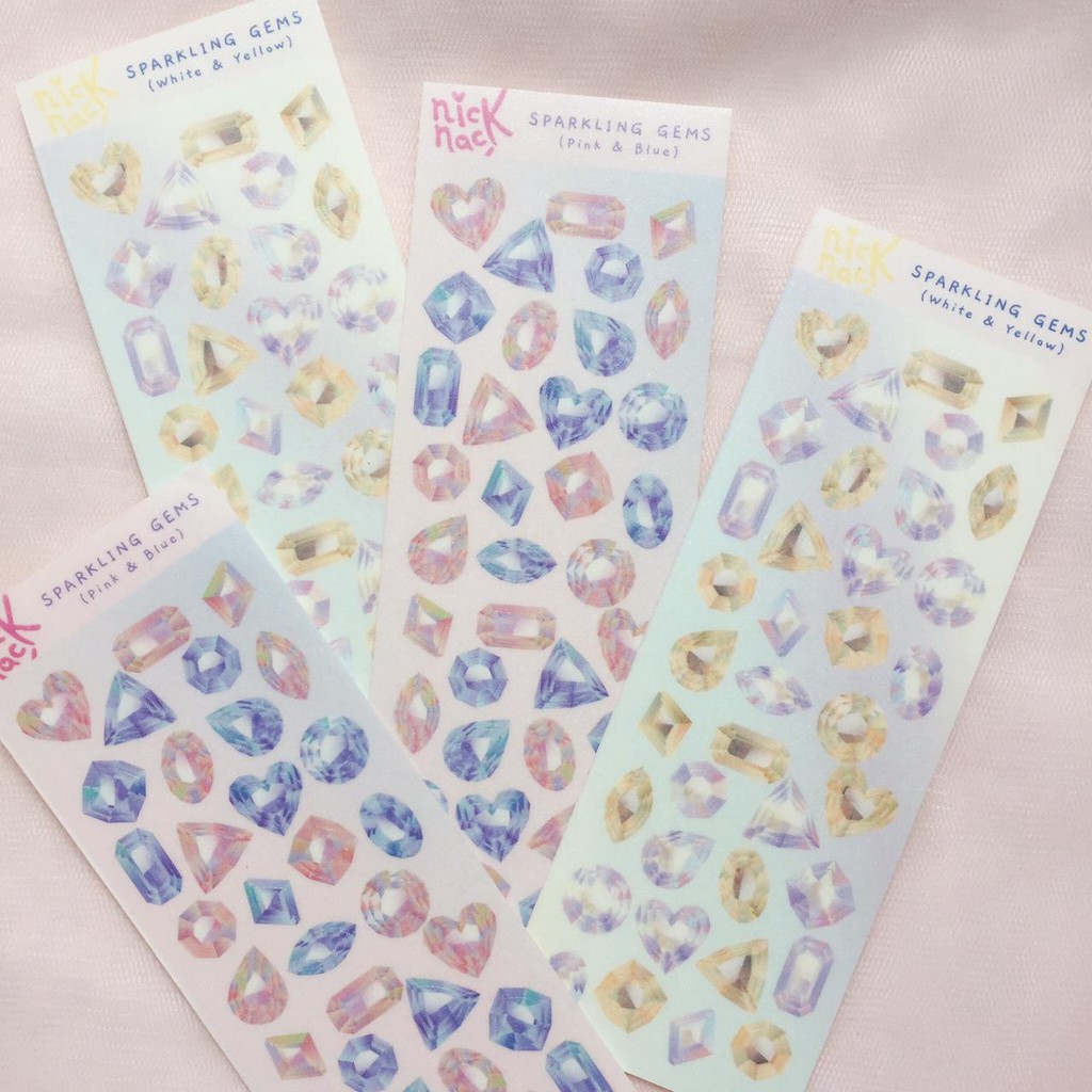 

Sparkling Gems Deco Sticker (Glitter Finish - Kiss Cut)