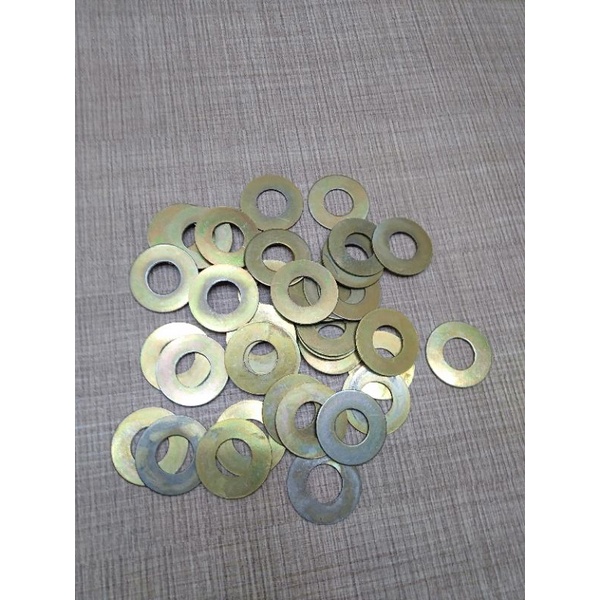 Harga per 10pc - Ring Plat Washer Kuning M12 12x23mm Baut Kunci 19