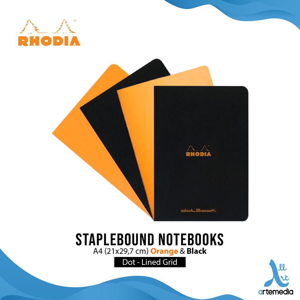 

Rhodia Staplebound A4 Coated Card Cover Notebook Buku Catatan