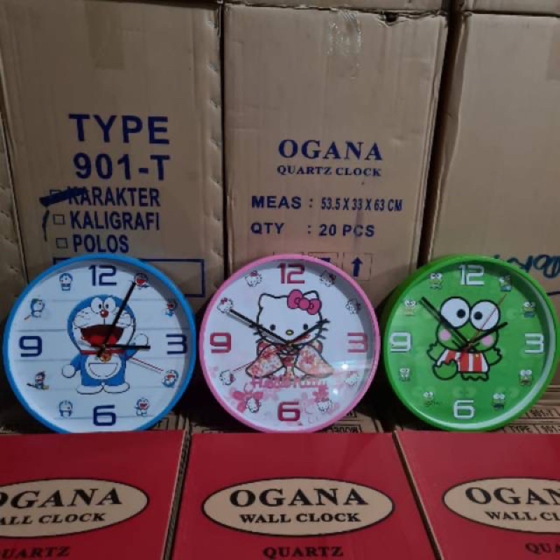 Jam dinding Ogana Jumbo kartun - Jam karakter Jumbo