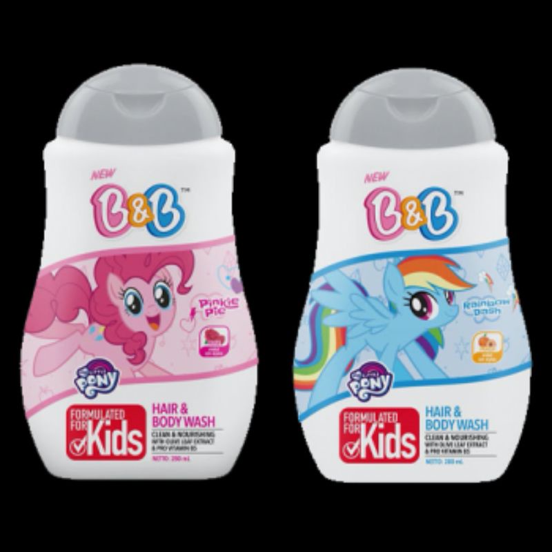 Jual B&B KIDS - Hair & Body Wash 2 In 1 | Shampo & Sabun Mandi | 280ml ...