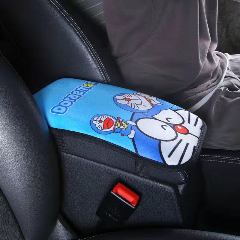 ☘️Bantalan Pelindung Tangan Nyaman Motif Kartun Doraemon Pikachu Hello Kitty Untuk Stang Mobil