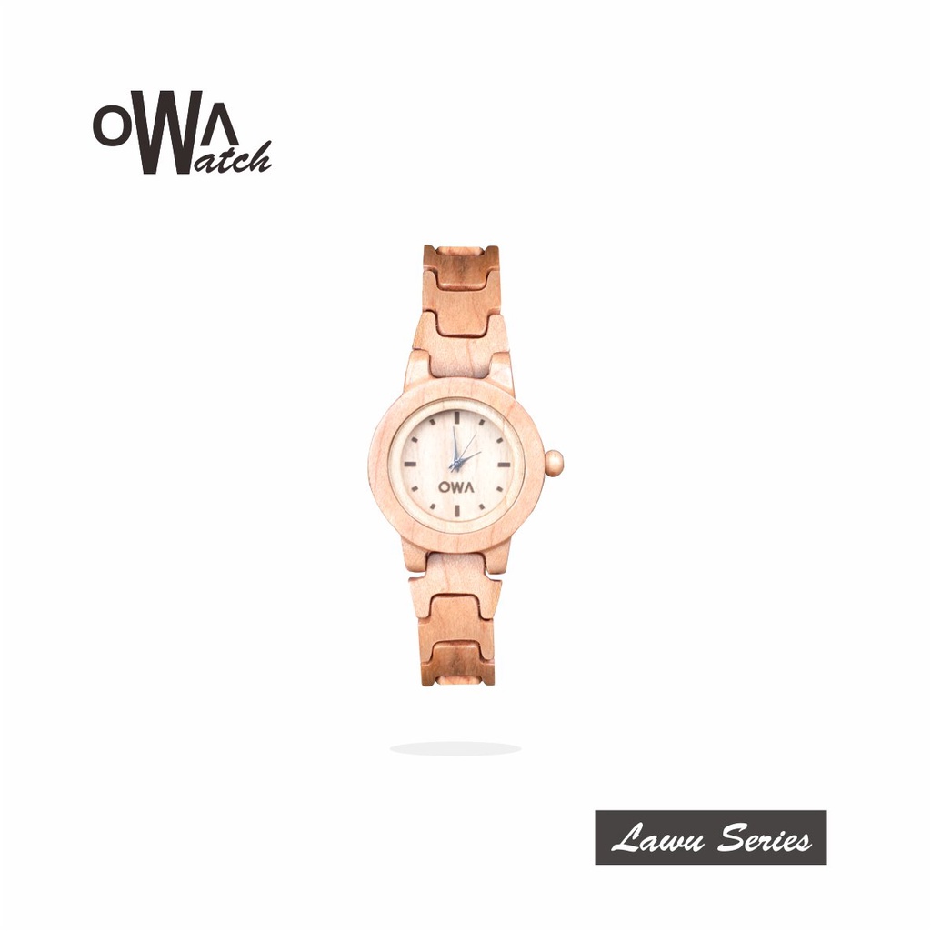 Owa Lawu - jam tangan wanita - jam tangan kayu - jam tangan analog kayu - jam tangan unik