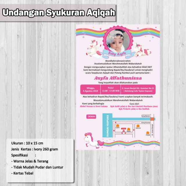 Kartu Undangan Syukuran Aqiqah Plastik Shopee Indonesia