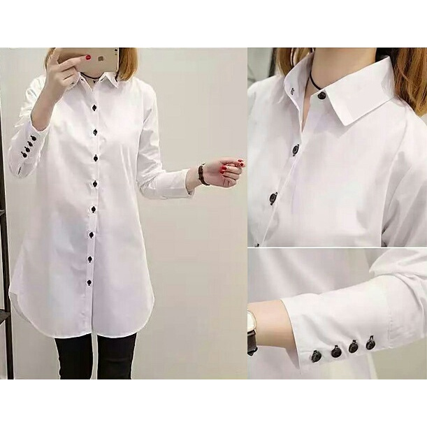 PROMO KEMEJA BLOUSE WANITA MODEL TERBARU 2023 Terbaru Wanita Katun Jersey Cantik Mewah M6S4 Blouse F