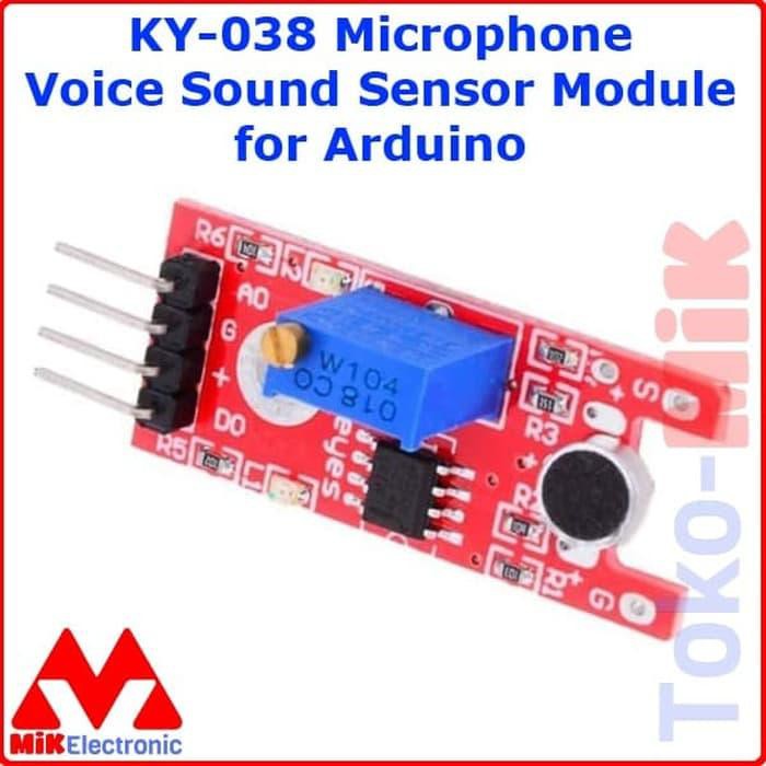 BIG SALE  KY038 KY-038 MICROPHONE VOICE SOUND SENSOR MODULE FOR ARDUINO MIK robot shopee